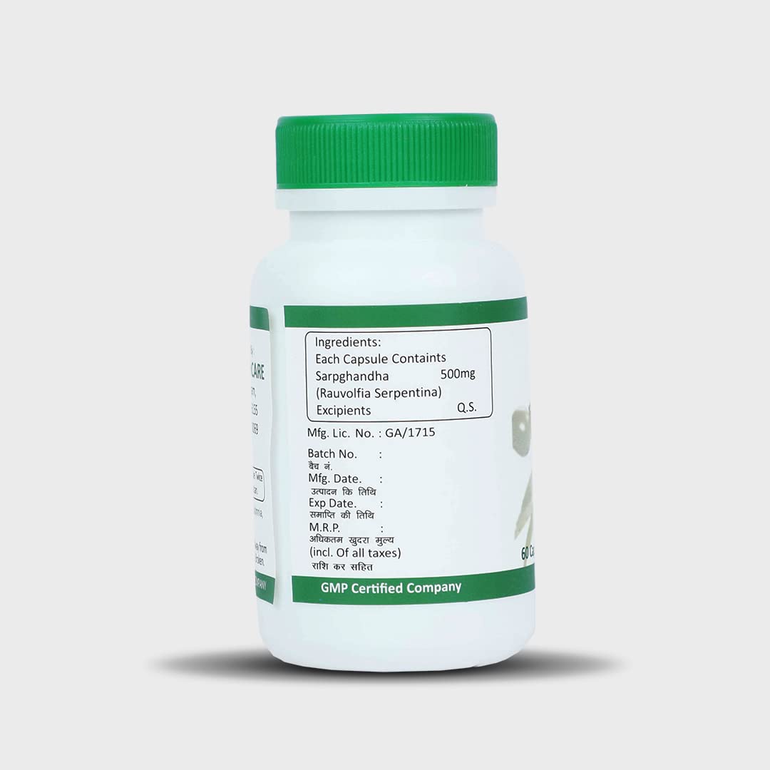 Sona Sarpgandha for Mental Well Being - 60 Capsules (Pack of 1)