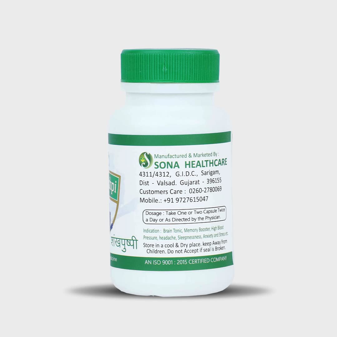 Sona Shankhpushpi Capsules - 60 Capsules (Pack of 2)