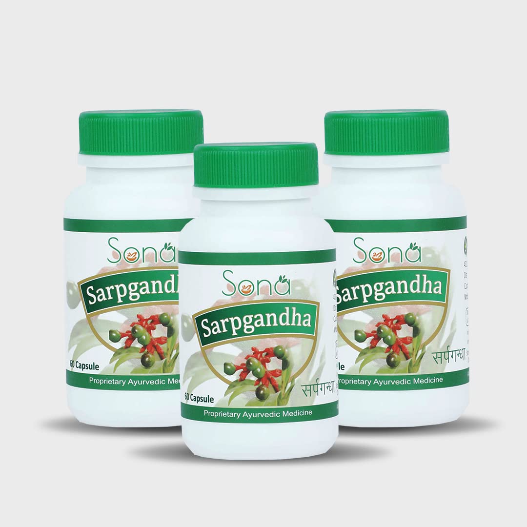 Sona Sarpgandha for Mental Well Being - 60 Capsules (Pack of 1)