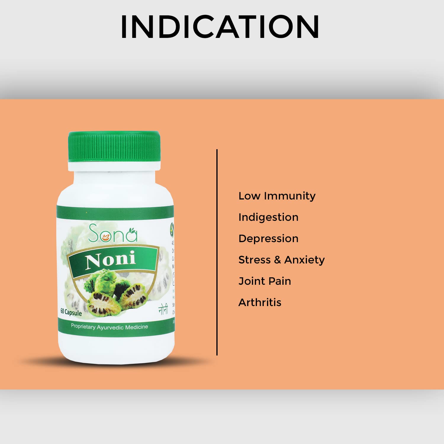 Sona Noni for Better Immune System - 60 Capsules (Pack of 3)