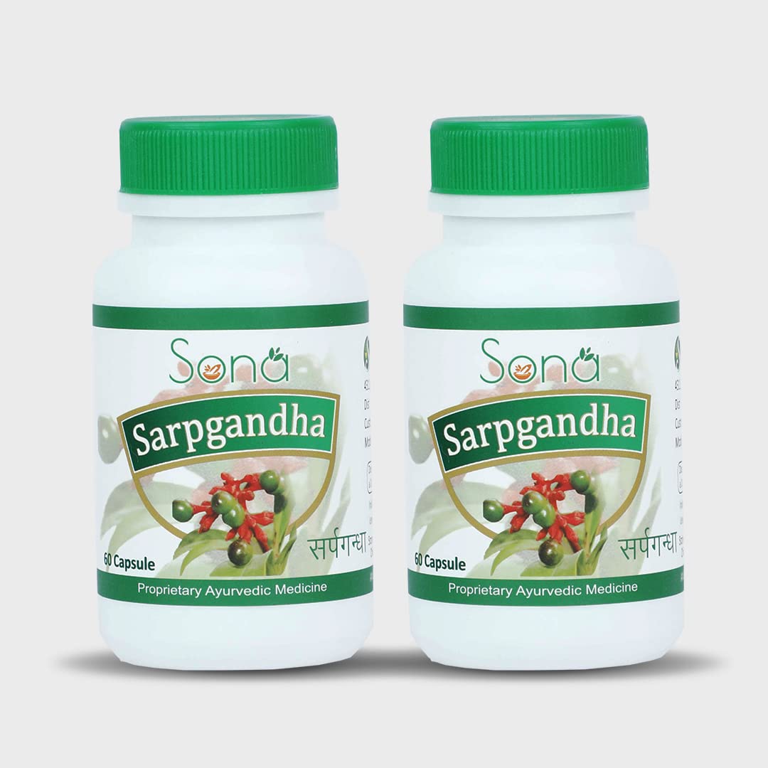 Sona Sarpgandha for Mental Well Being - 60 Capsules (Pack of 2)