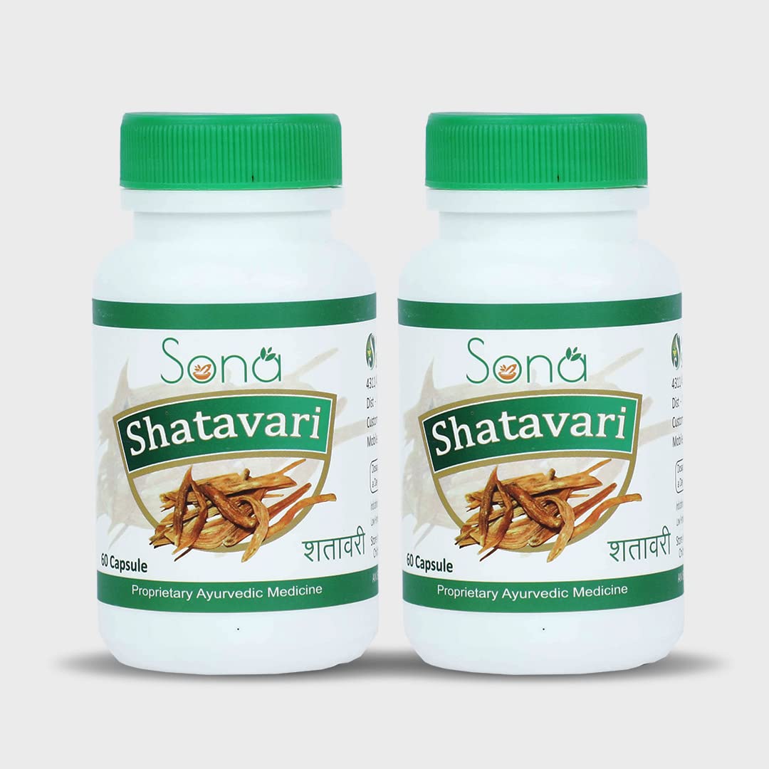 Sona Shatavari Capsules - 60 Capsules (Pack of 2)