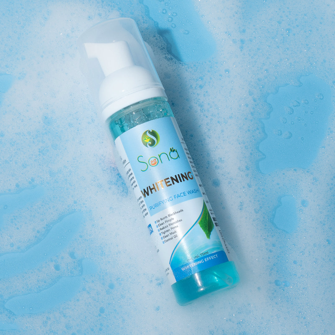 Sona Whitening Face Wash With Sea Buckthorn Oil, Vitamin A , B5 & E and Tea Tree Oil for Natural Fairness - Paraben Free - 75ml (Pack of 1)