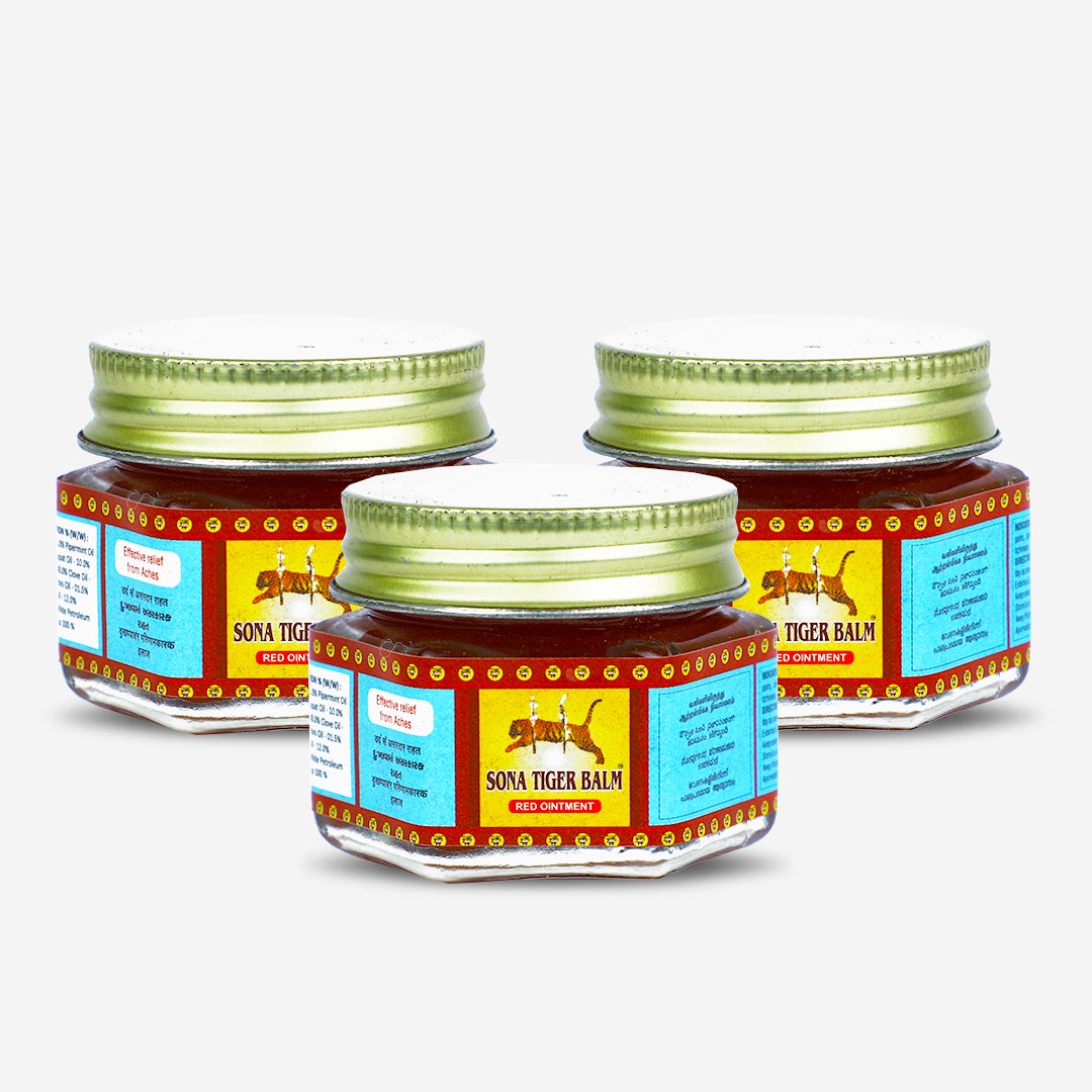 Sona Tiger Balm - Pain Relief Balm - 18 g (Pack of 3)
