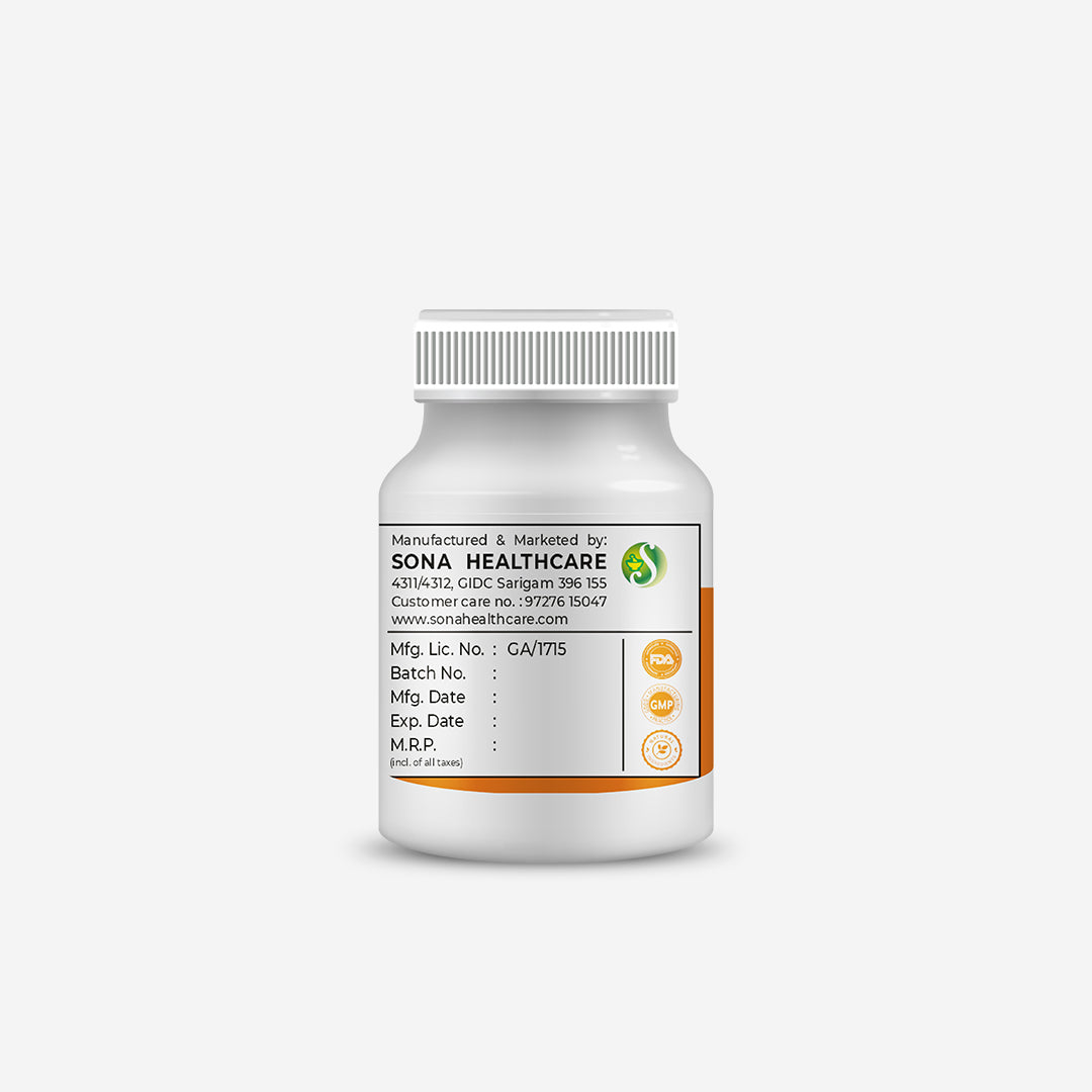 Sona Turmeric Tablets - Natural Extracts of Haridra (Haldi) - 60 Tablets