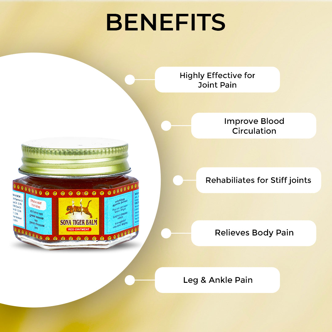 Sona Tiger Balm - Pain Relief Balm - 18 g (Pack of 1)