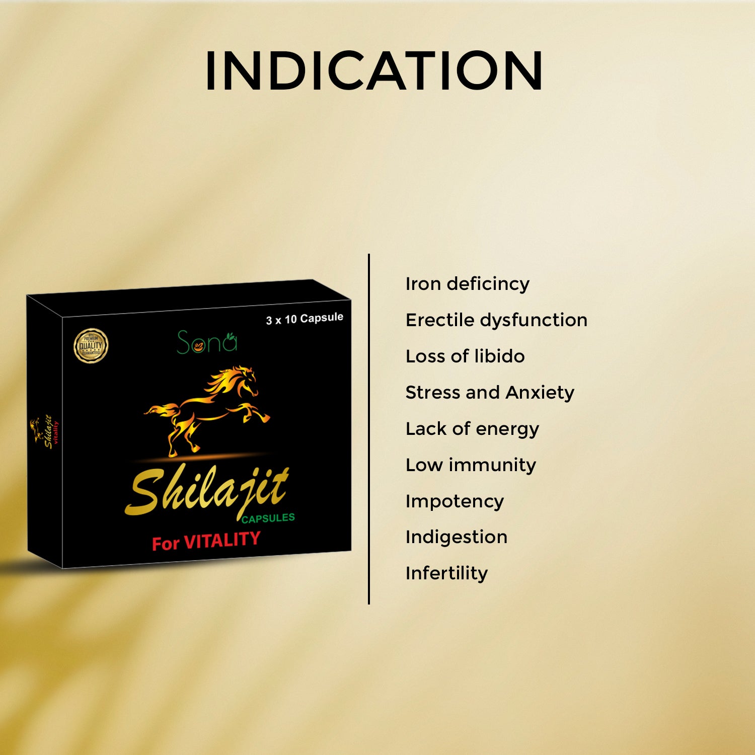 Sona Shilajit Capsule with Blister Packing - Pack of 1 (10 x 3 = 30 Capsules)