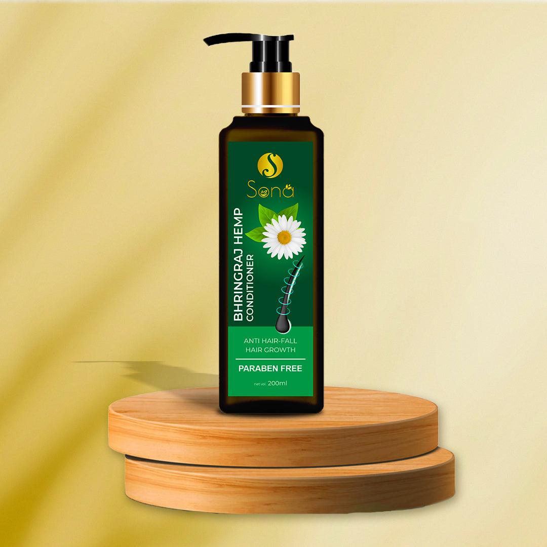 Sona Bhringraj Hemp Conditioner  with Bhringraj Oil, Hemp Seed Oil, Vitamin E and Paraben Free - 200ml (Pack of 1)