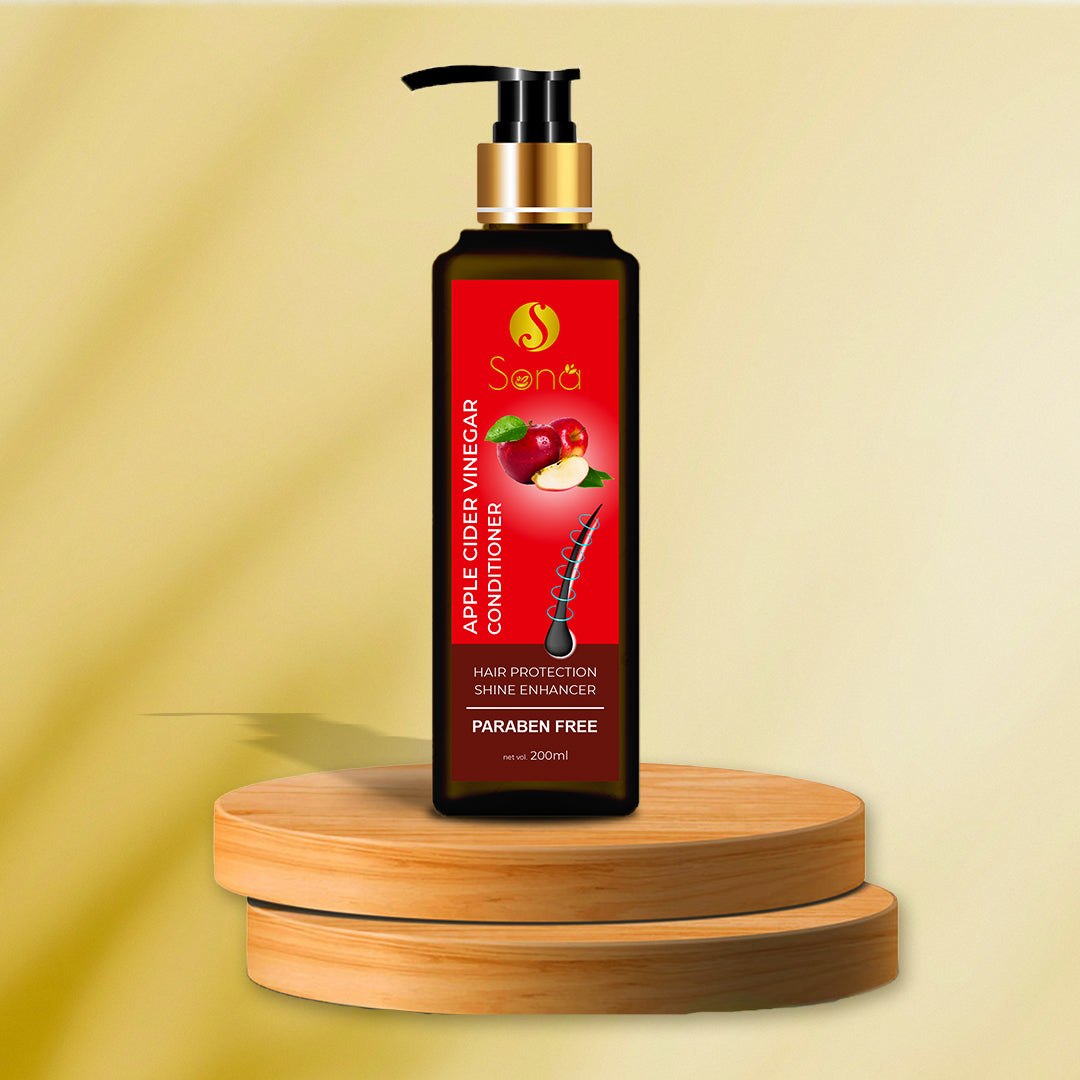 Sona Apple Cider Vinegar Conditioner with Apple Cider Vinegar, Vitamin E and Paraben Free -200 ml (Pack of 1)