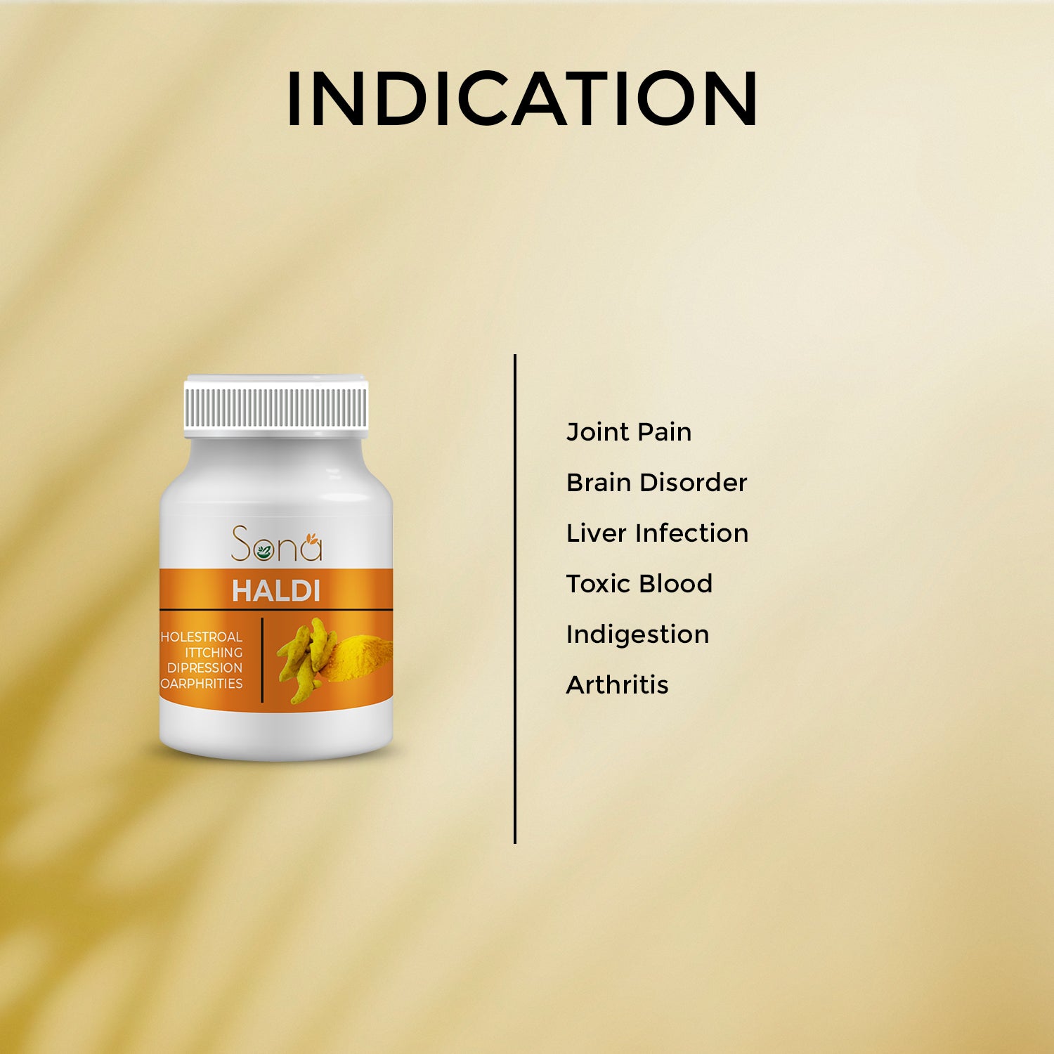 Sona Turmeric Tablets - Natural Extracts of Haridra (Haldi) - 60 Tablets