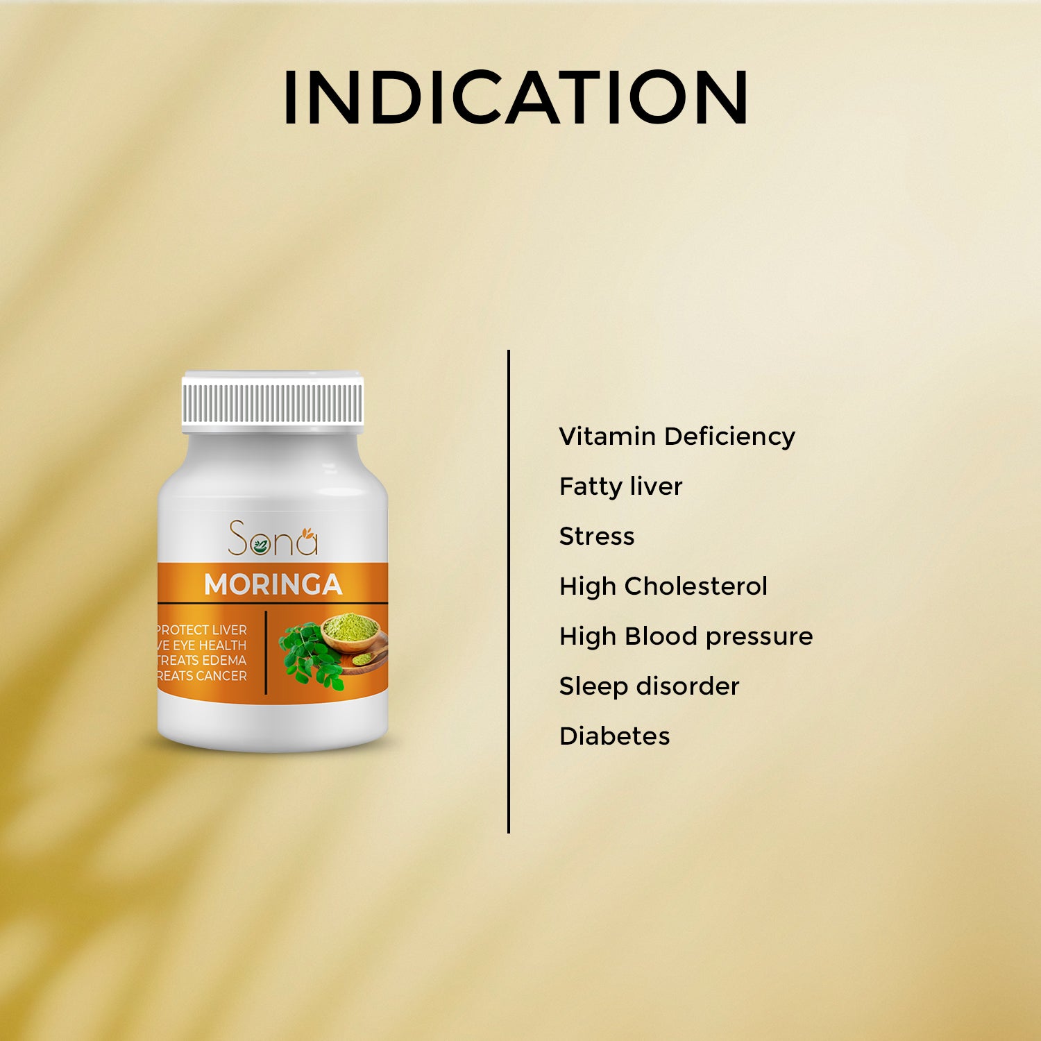 Sona Moringa Tablets - Maintains Overall Health and Wellness - 60 Tablets