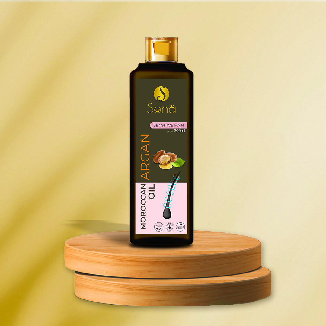 Sona Moroccan Argan Oil and Vitamin E - Paraben Free - 200 ml (Pack of 1)