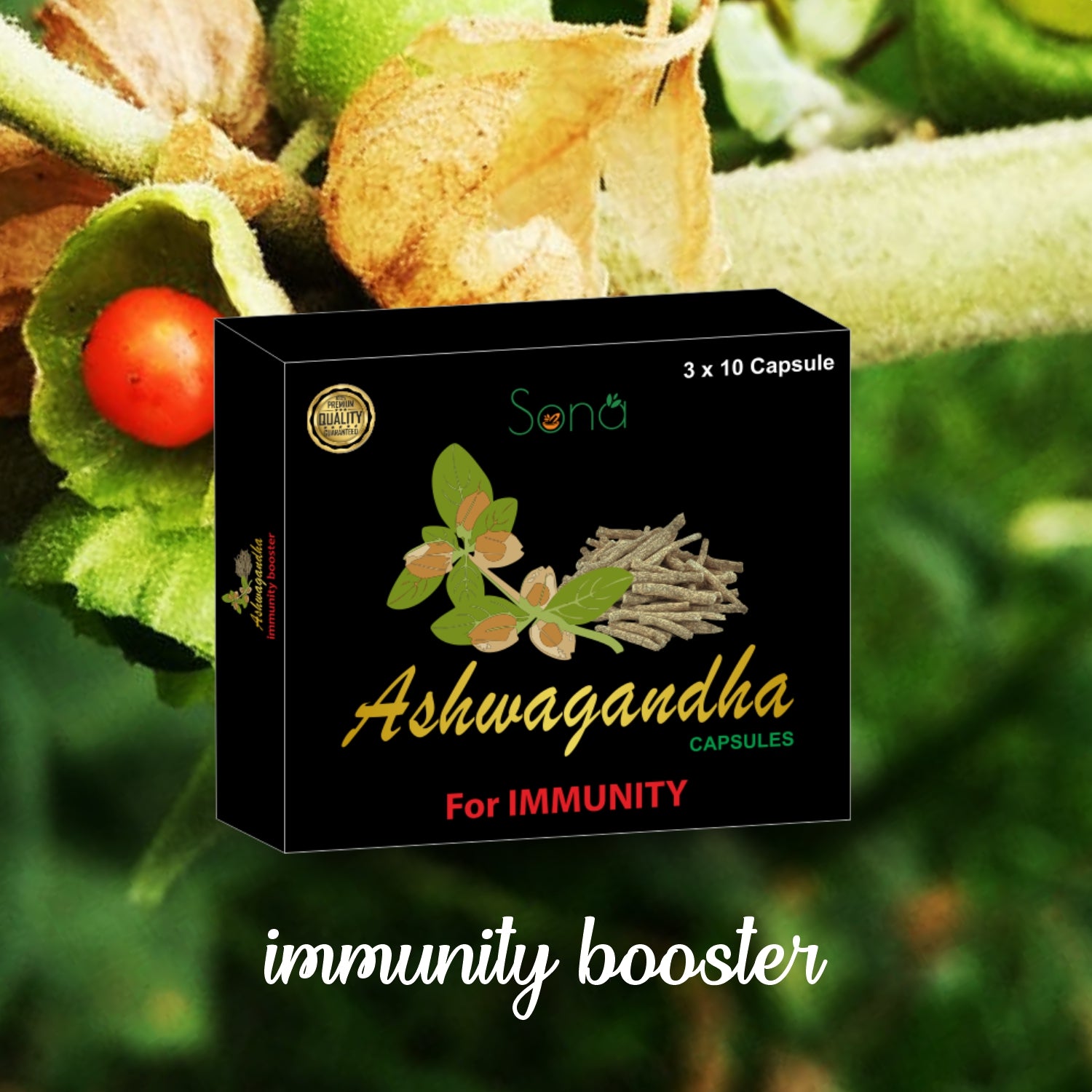 Sona Ashwagandha Capsule with Blister Packing - Pack of 1 (10 x 3 =30 Capsules)
