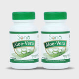 Sona Aloe Vera Extract 60 Capsules, Antioxidant Supplement Supports Digestive Health, Promotes Healthy Skin & Hair, Strengthens Immunity For Men & Women (Pack of 2)