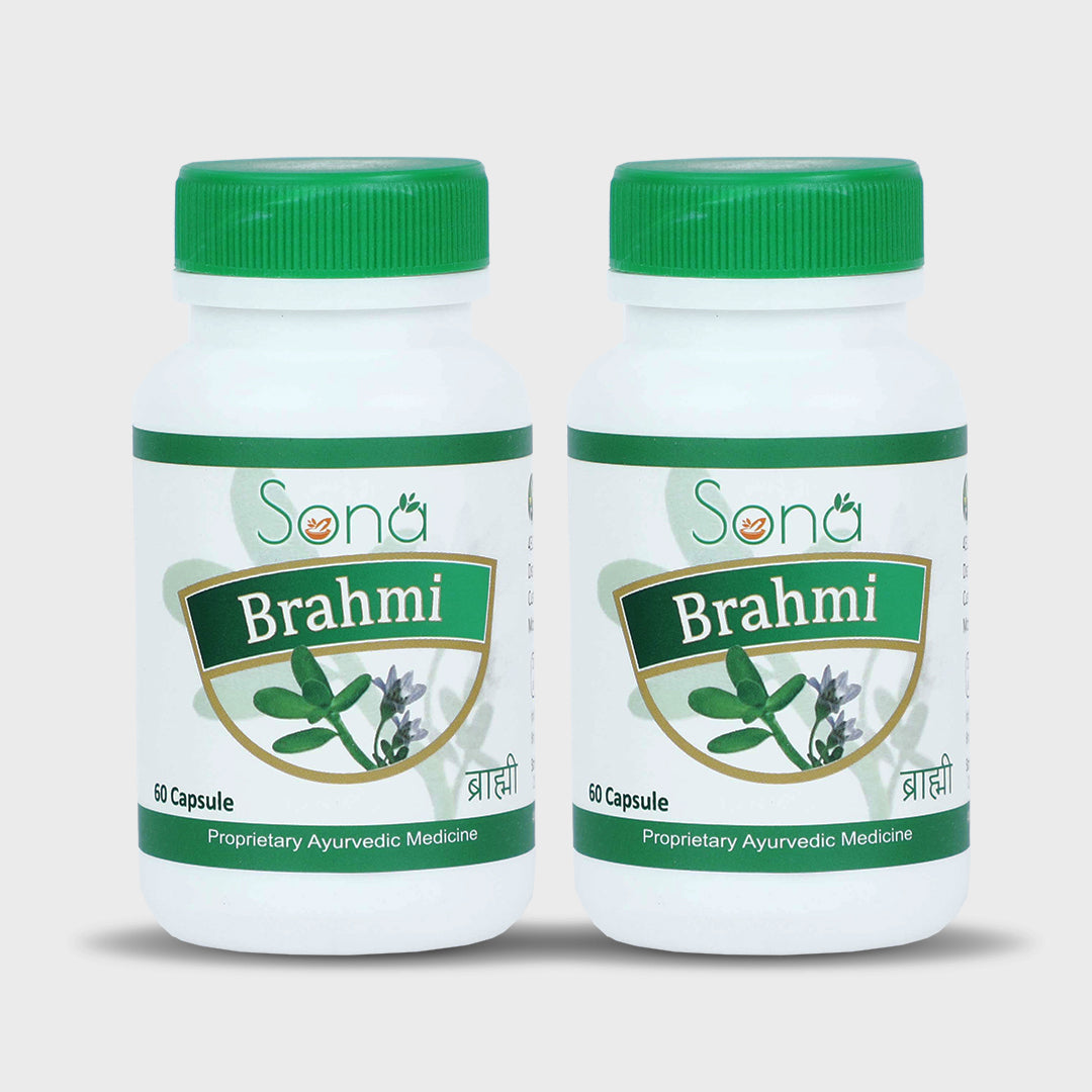 Sona Brahmi Capsules Supports brains - 60 Capsules (Pack of 2)