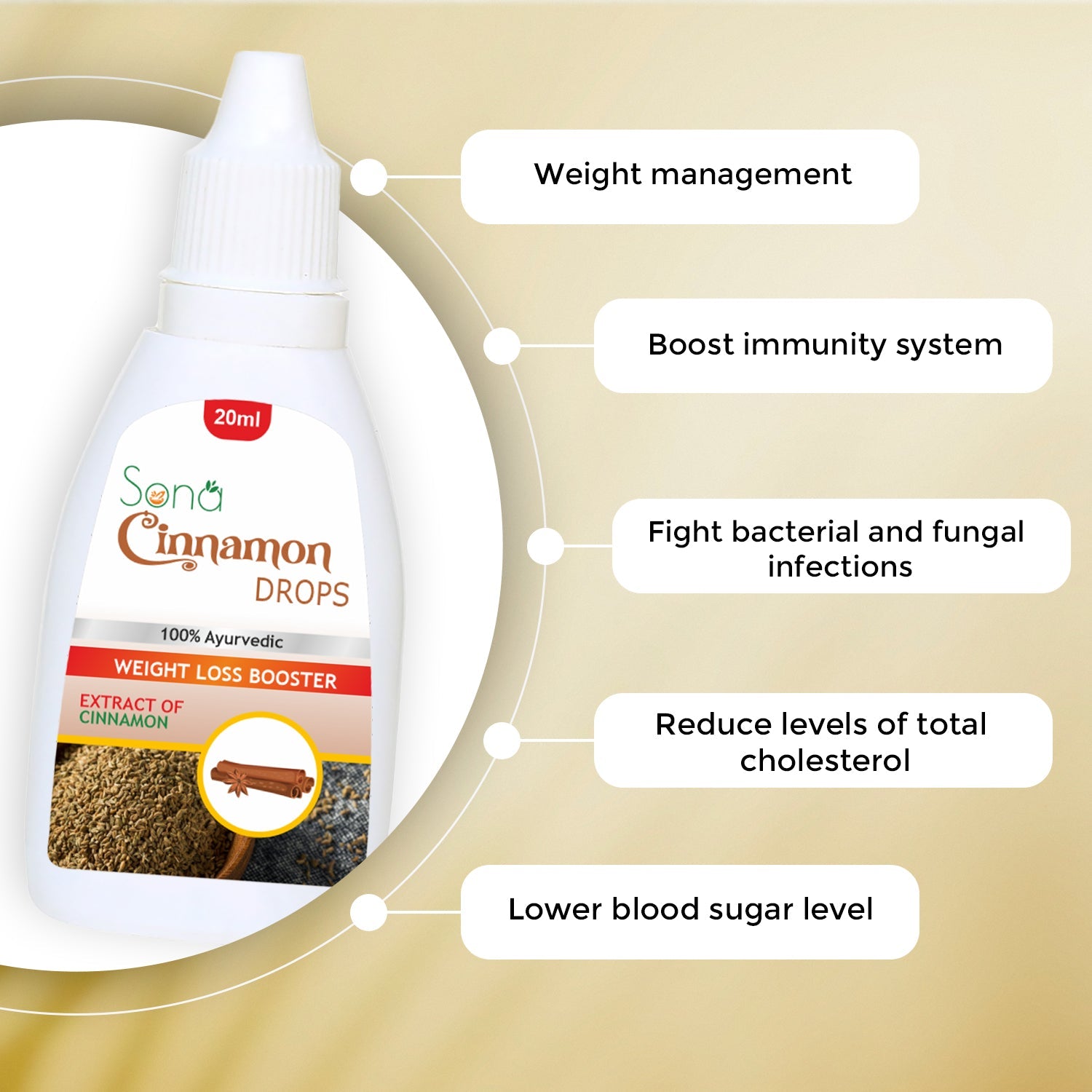 Sona Cinnamon Drop Weight for loss (Pack of 2)
