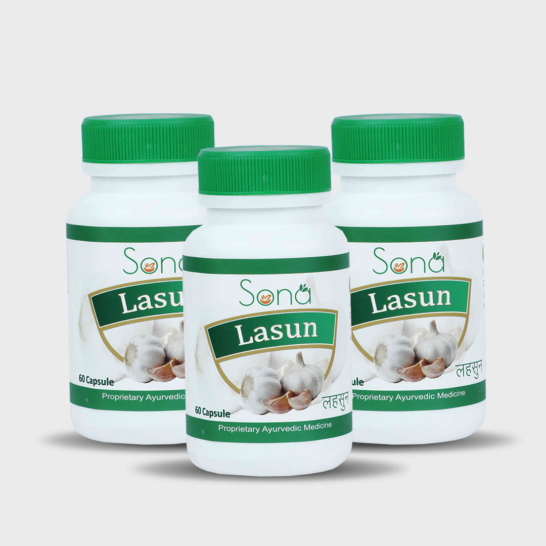 Sona Lasun Capsules - Increases Physical Efficiency - 60 Capsules (Pack of 3)