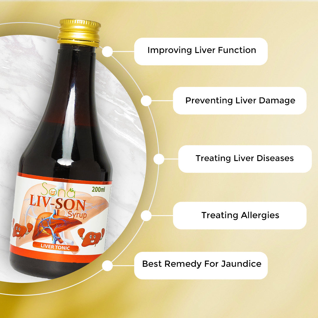 Sona Livson Syrup - Liver Tonic - 200 ml (Pack of 3)