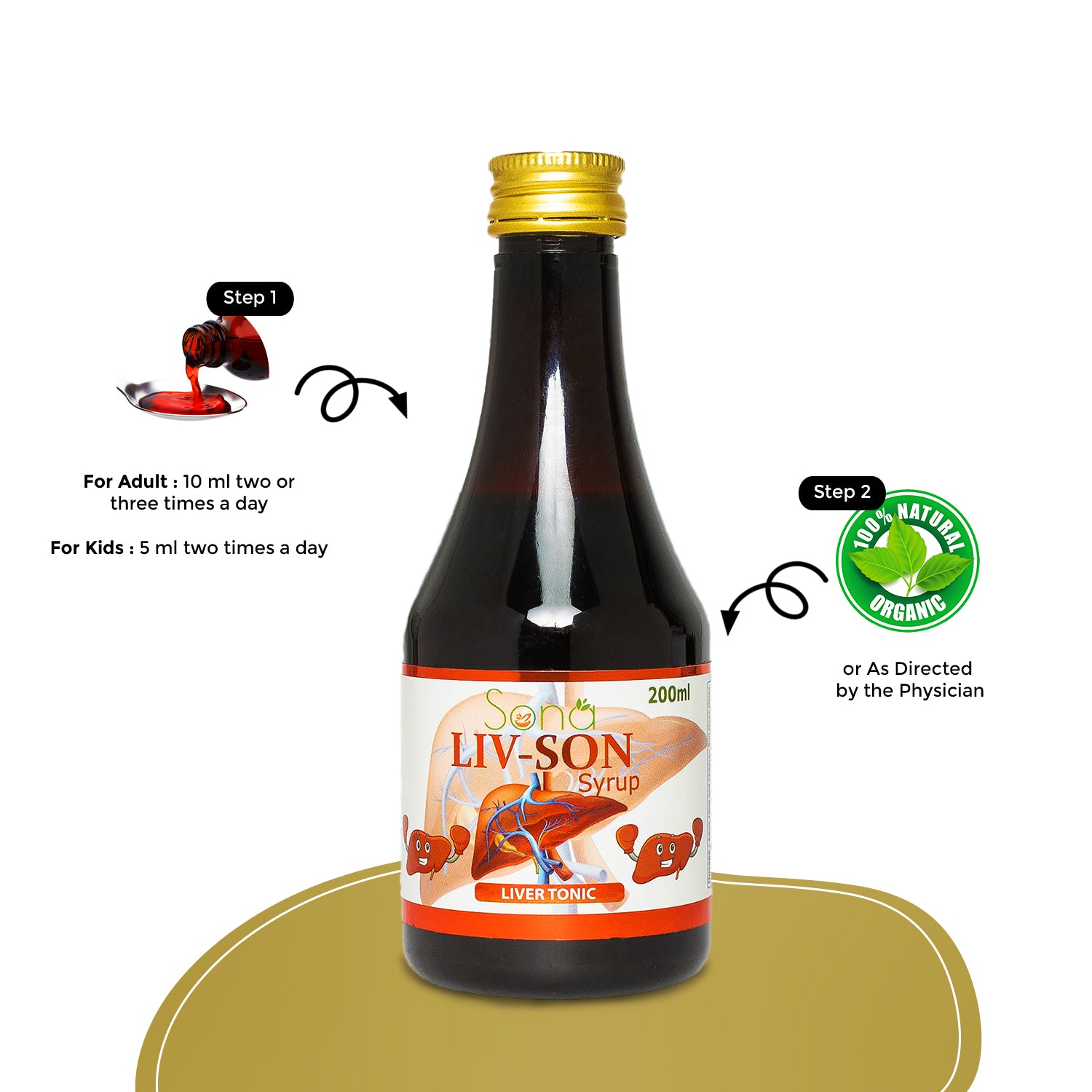 Sona Livson Syrup - Liver Tonic - 200 ml (Pack of 1)