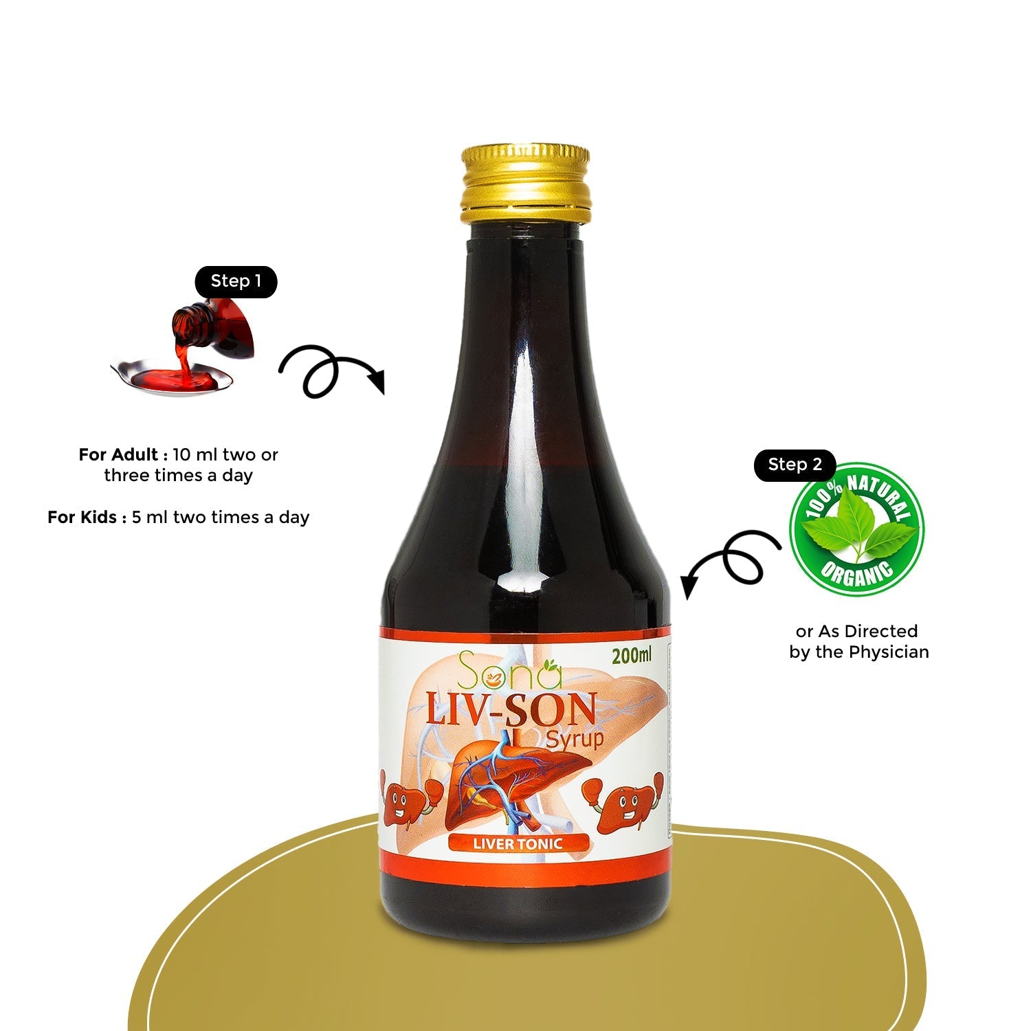 Sona Livson Syrup - Liver Tonic - 200 ml (Pack of 3)