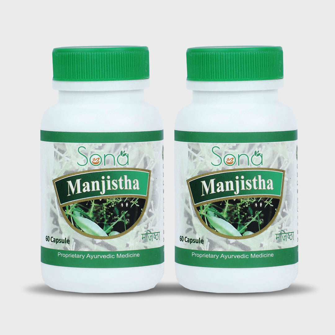 Sona Manjistha for Glowing Skin - 60 Capsules (Pack of 2)