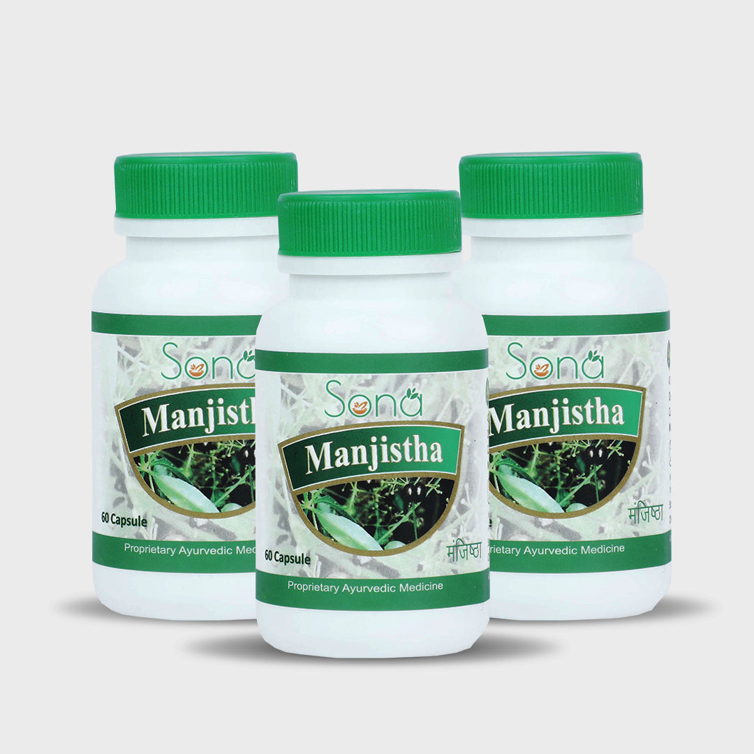 Sona Manjistha for Glowing Skin - 60 Capsules (Pack of 3)