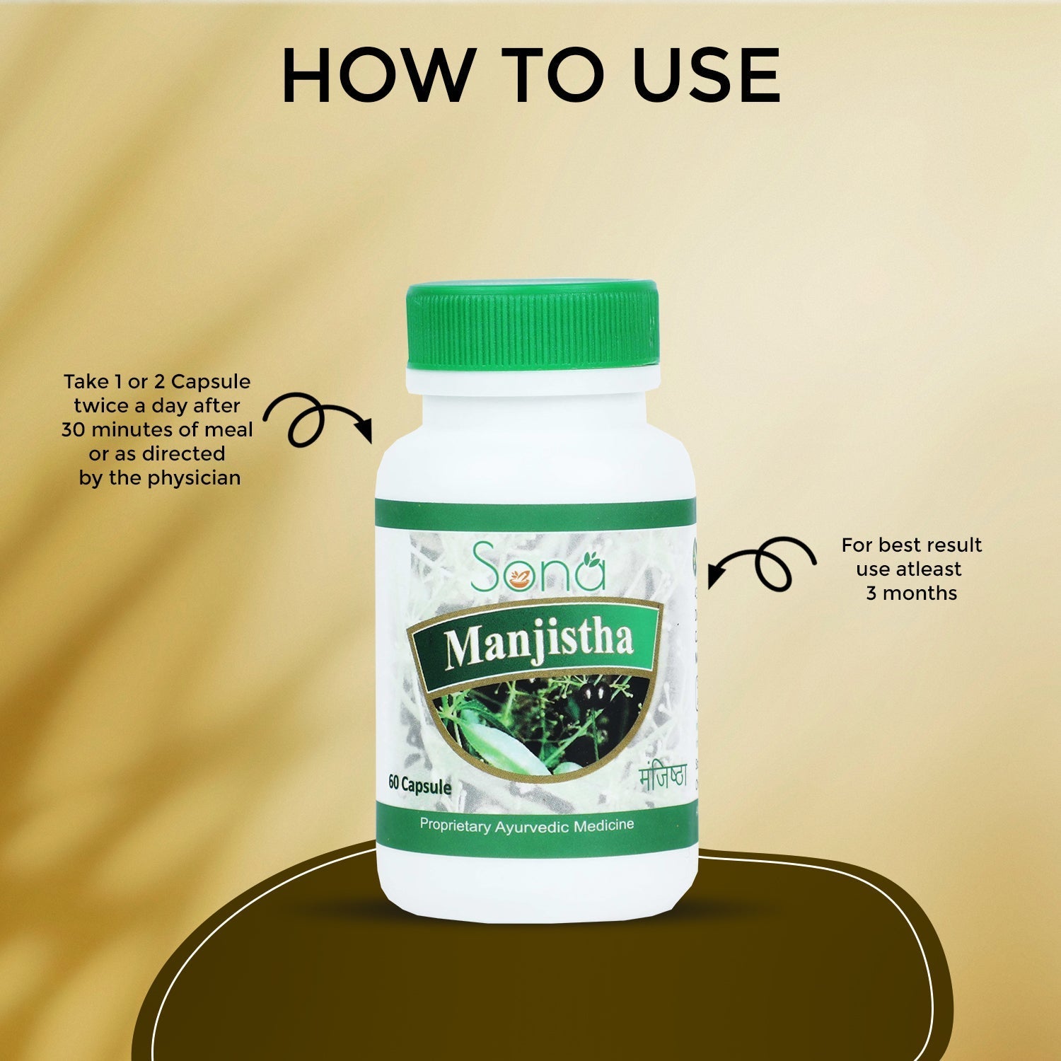 Sona Manjistha for Glowing Skin - 60 Capsules (Pack of 3)