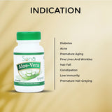 Sona Aloe Vera Extract 60 Capsules, Antioxidant Supplement Supports Digestive Health, Promotes Healthy Skin & Hair, Strengthens Immunity For Men & Women (Pack of 3)