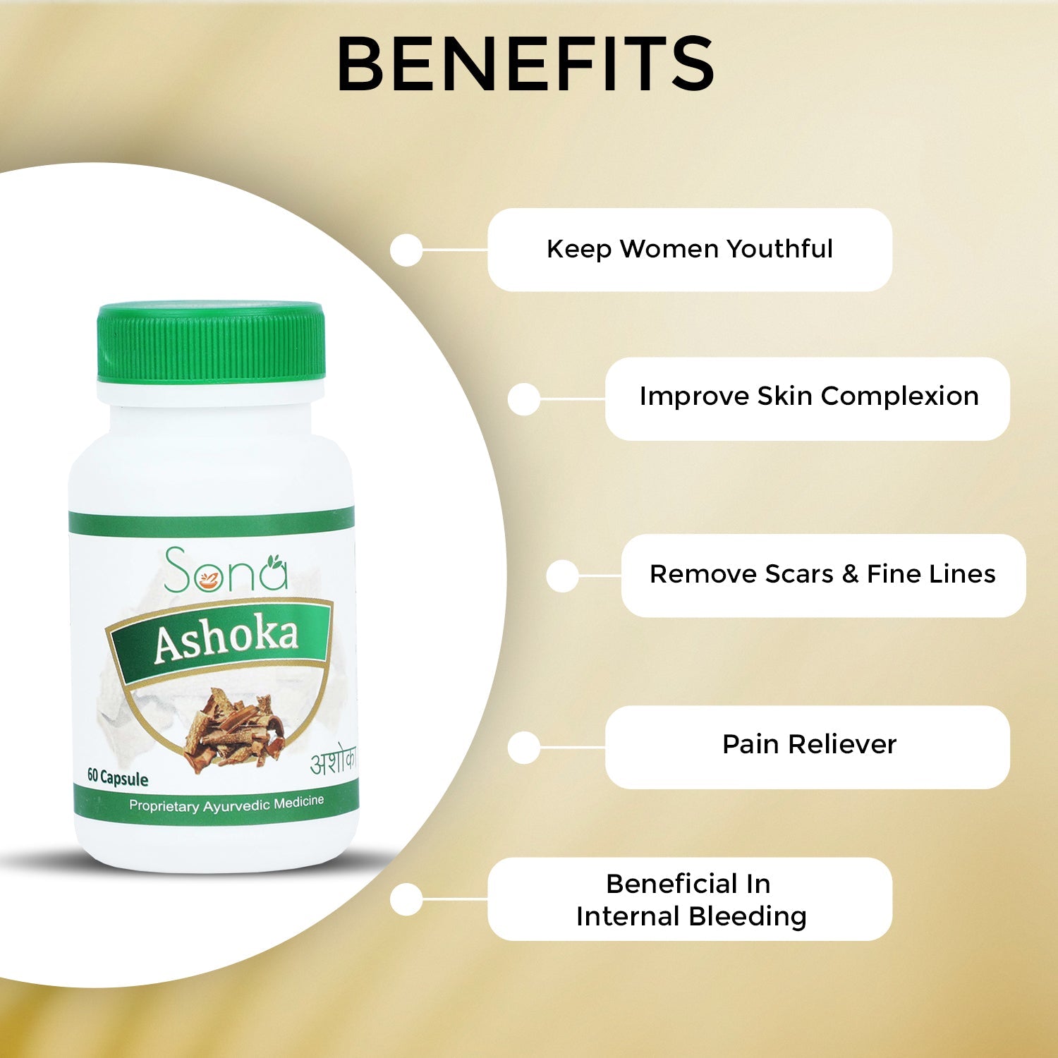 Sona Ashoka Capsules - 60 Capsules (Pack of 3)