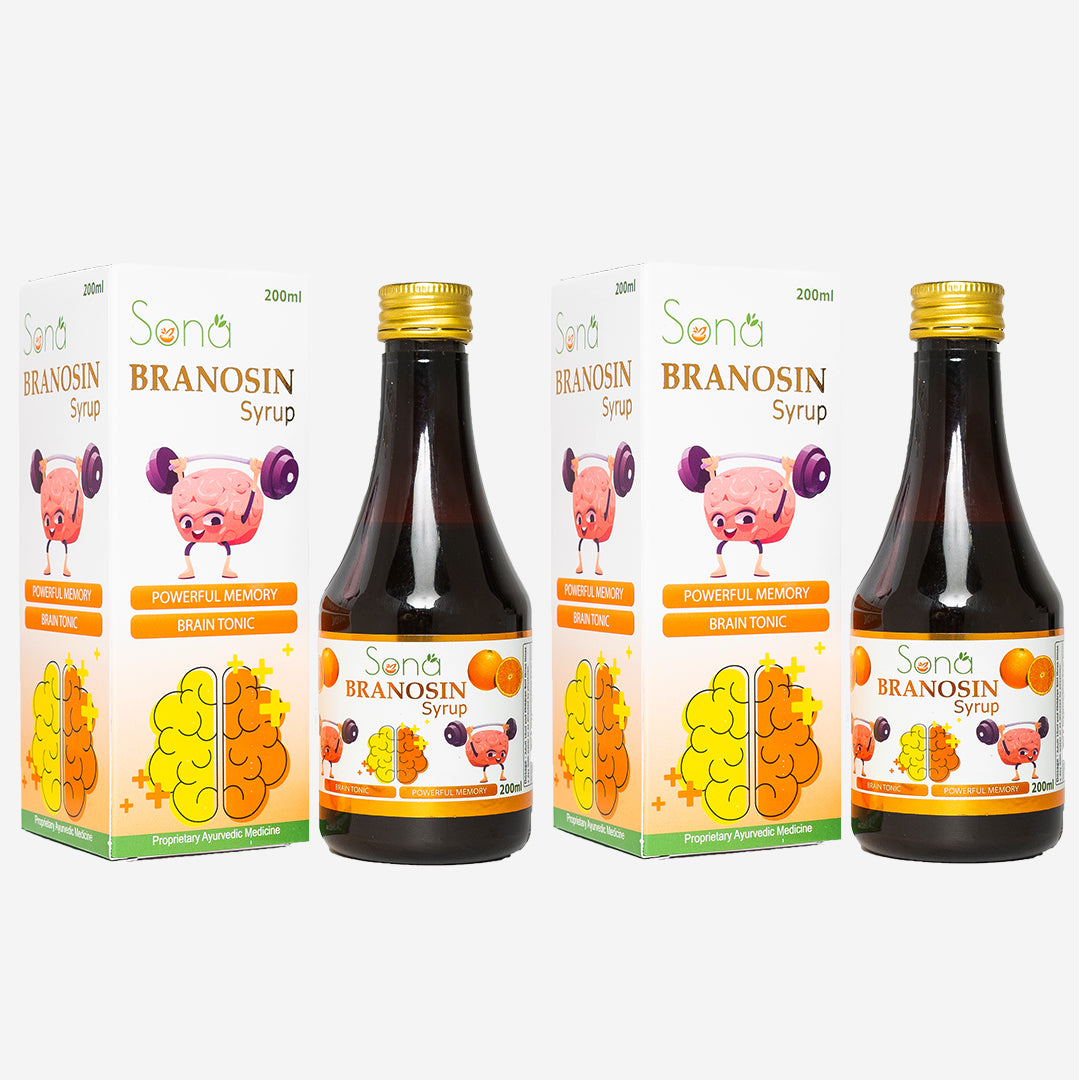 Sona Branosin Syrup for Brain and Memory - 200 ml (Pack of 2)