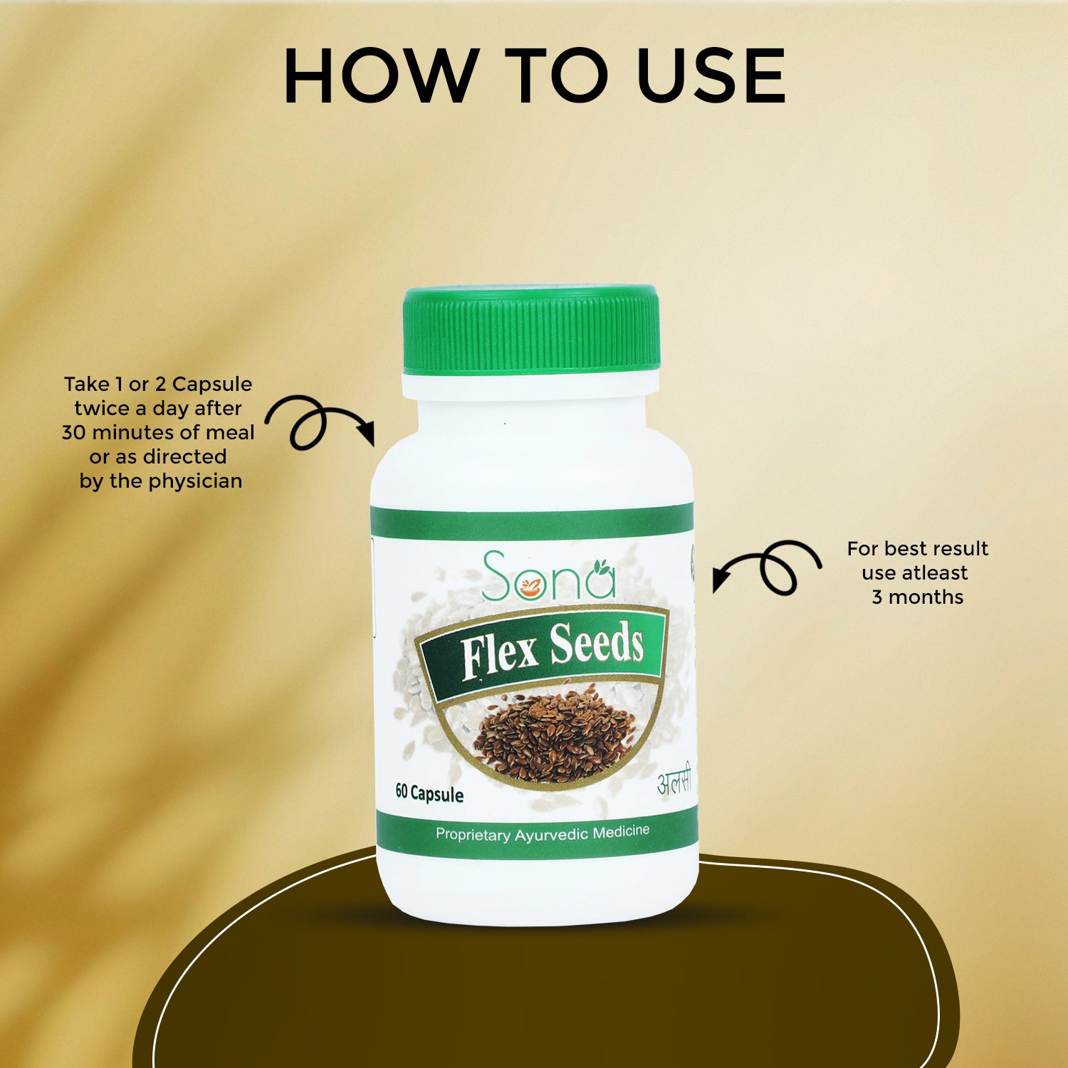 Sona Flex Seed Capsules with Omega-3 - 60 Capsules (Pack of 1)
