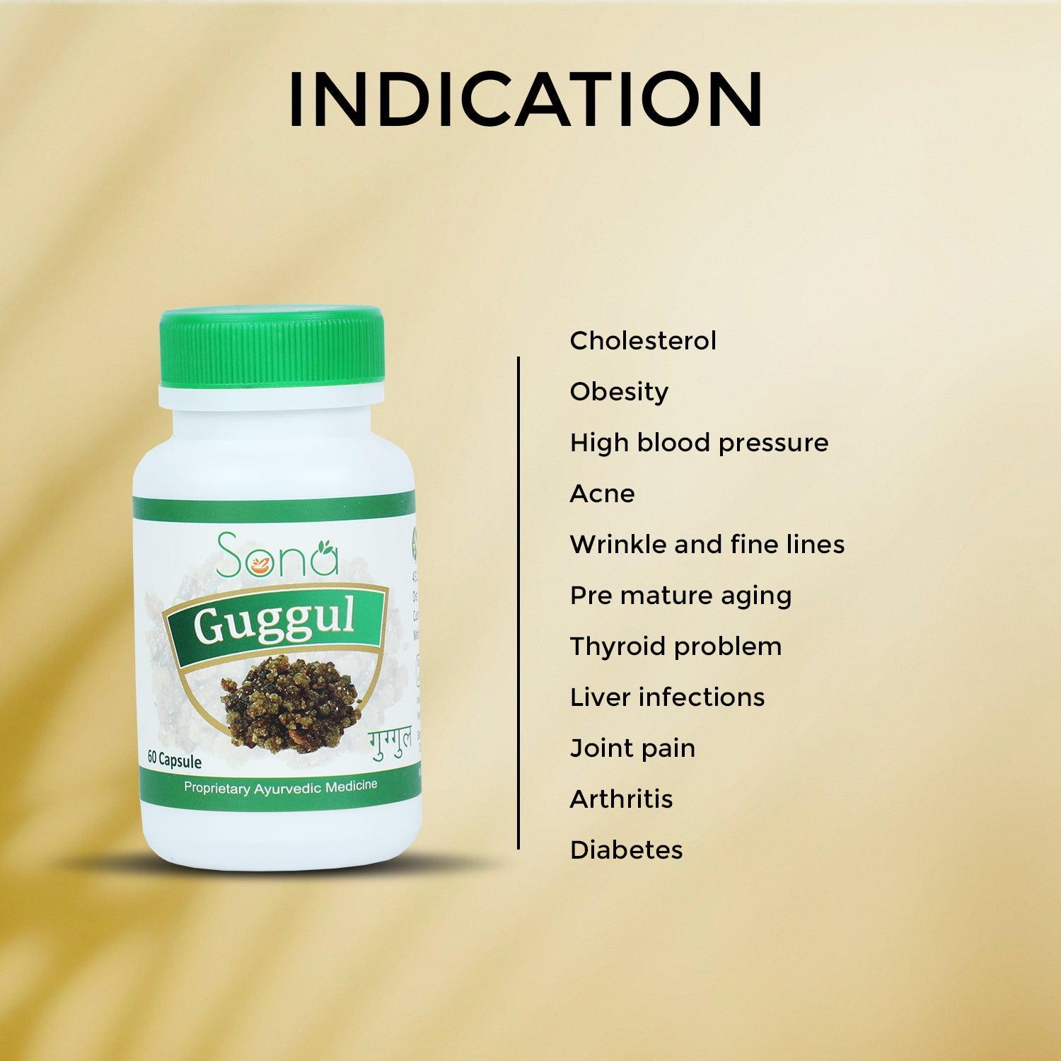 Sona Guggal Capsules - 60 Capsules (Pack of 2)