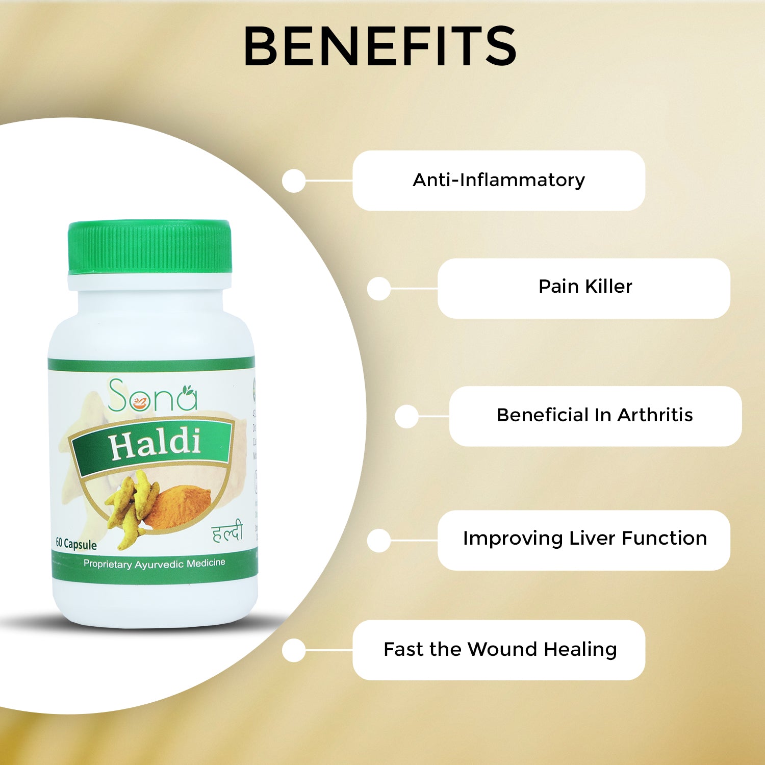 Sona Haldi Capsules - 60 Capsules (Pack of 1)