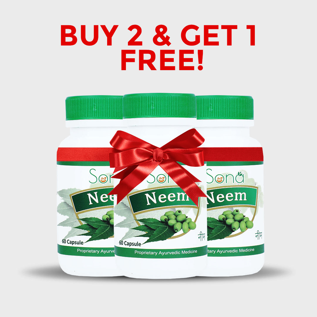 Sona Neem Capsule for Clean and Clear Life - 60 Capsules (Pack of 1)