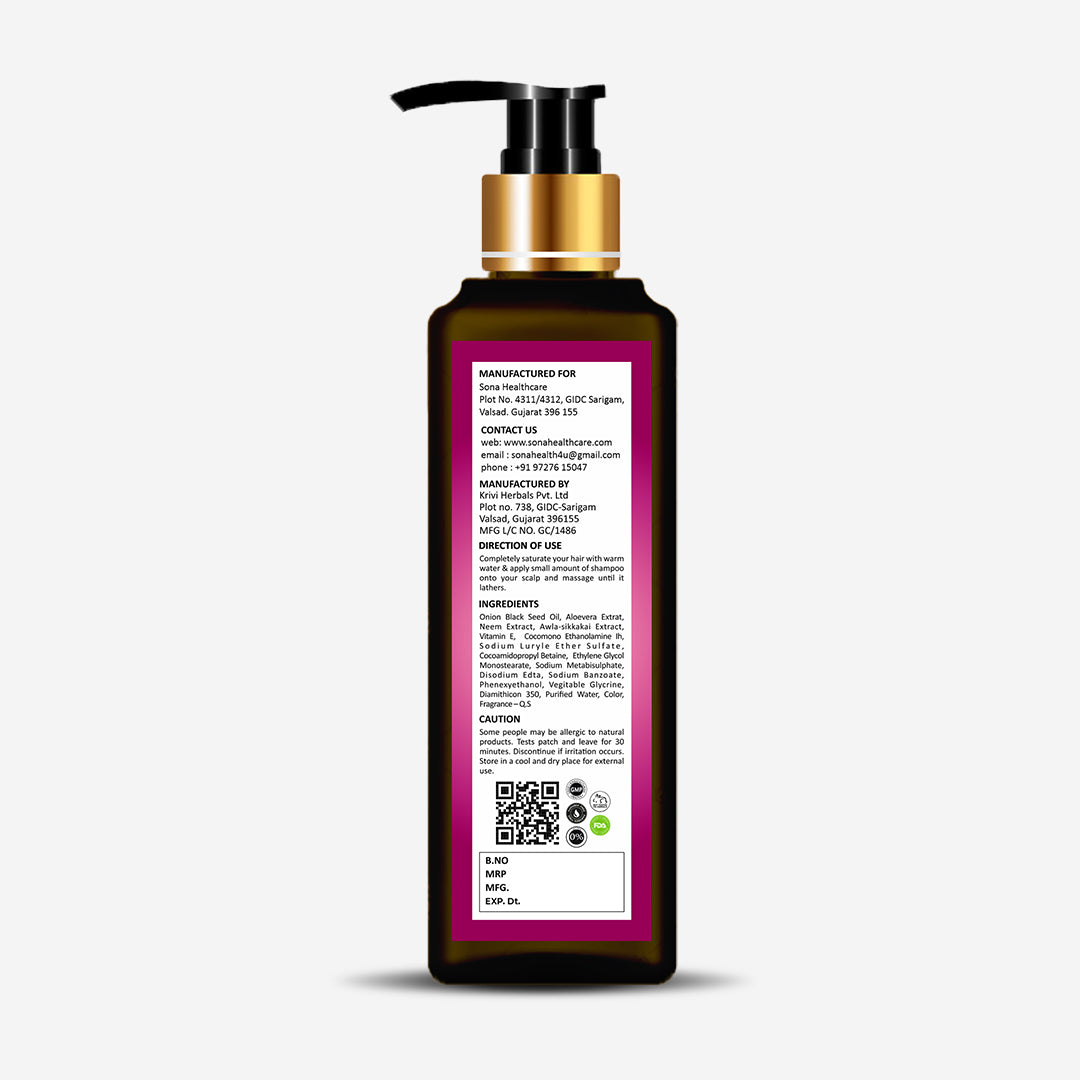 Sona Red Onion Black Seed Oil Shampoo - 200 ml (Pack of 1)