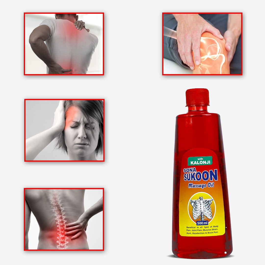 Sona Sukoon Massage Oil for Pain Relief - 500 ml (Pack of 1)