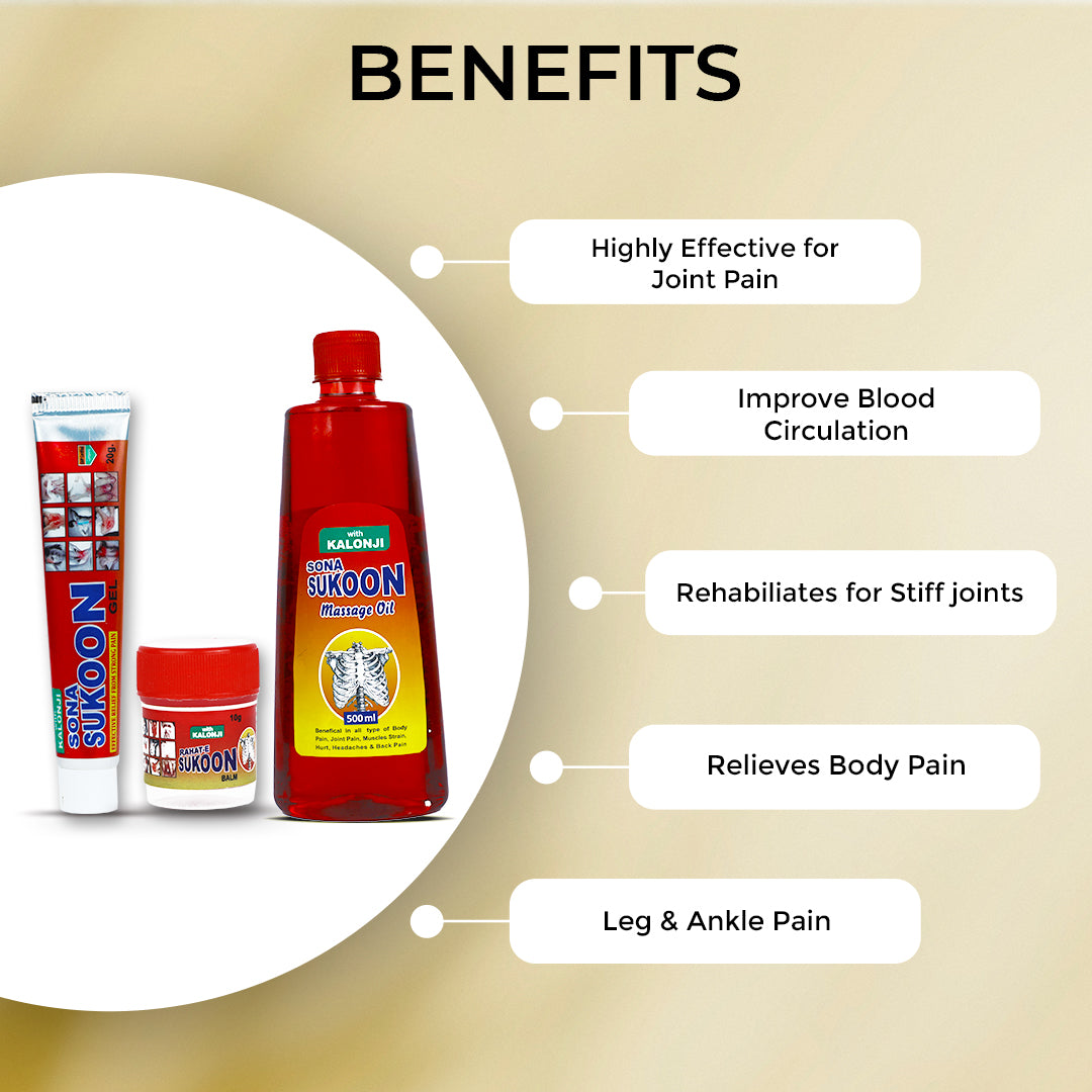 Sukoon oil | Body massage oil | pain relief oil | Sona Health Care