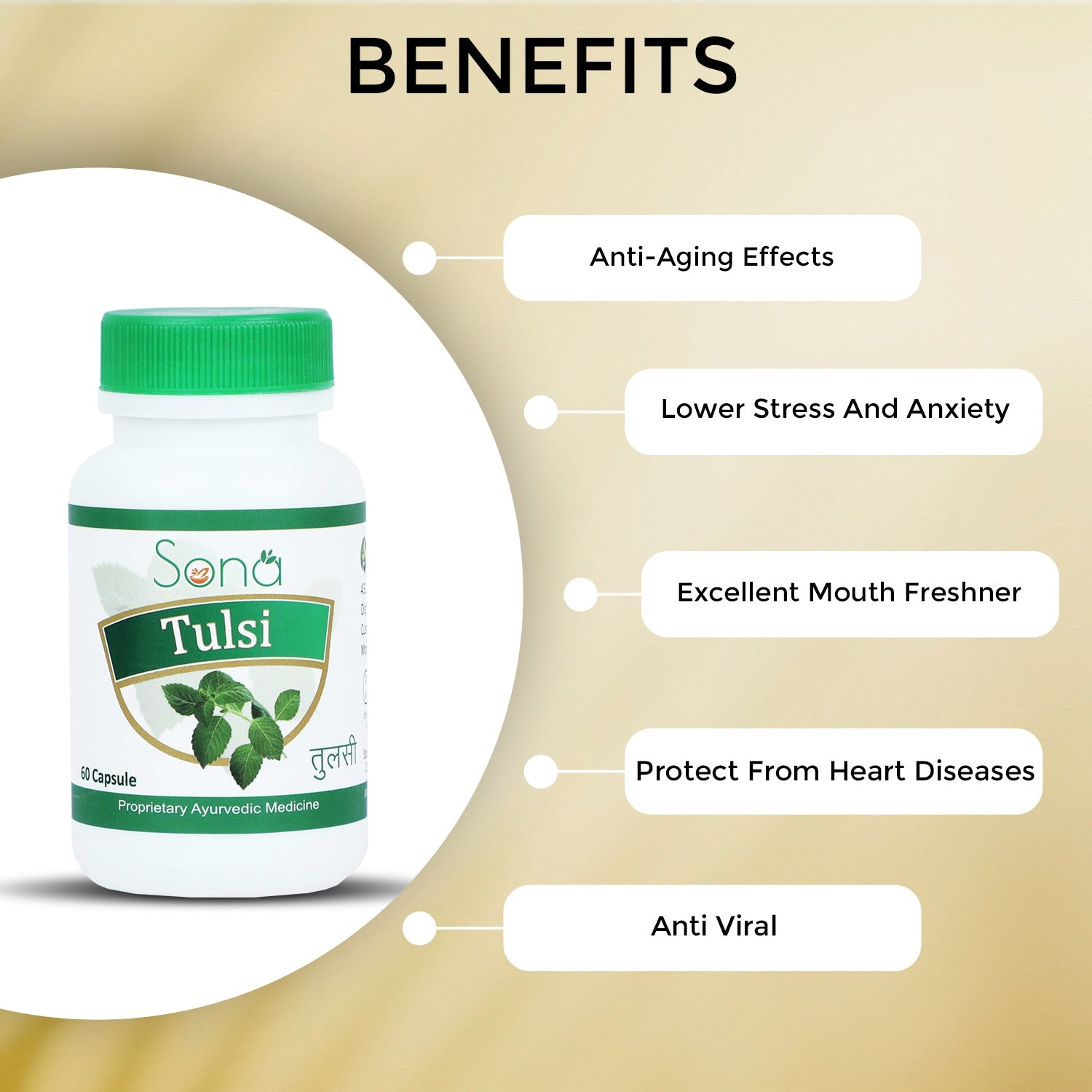 Sona Tulsi Capsules - 60 Capsules (Pack of 2)