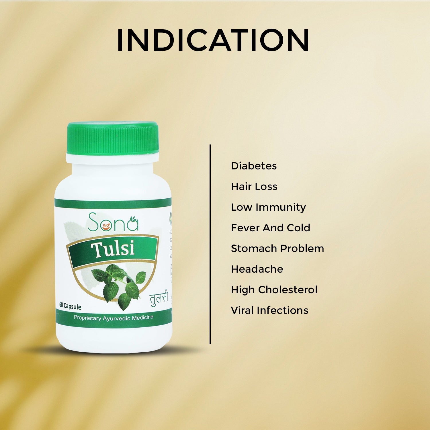 Sona Tulsi Capsules - 60 Capsules (Pack of 3)