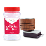 Sona Healthcare Wooden Kapoor Dani | Kapoordani for Puja | Bhimseni Camphor Chunk 100g