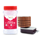 Sona Healthcare Wooden Kapoor Dani | Kapoordani for Puja | Bhimseni Camphor Chunk 500g