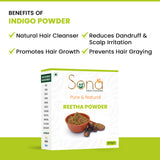 Sona Healthcare Natural 100% Pure Organic Aritha/Reetha Powder, 200 g, For Face, Skin & Hair Care