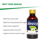Sona Adulsa with Tulsi Syrup - 100 ml (Pack of 1)