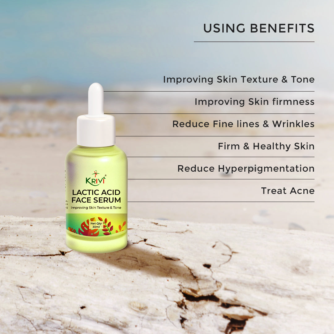 Krivi Lactic Acid Face Serum Improving Skin Texture & Tone