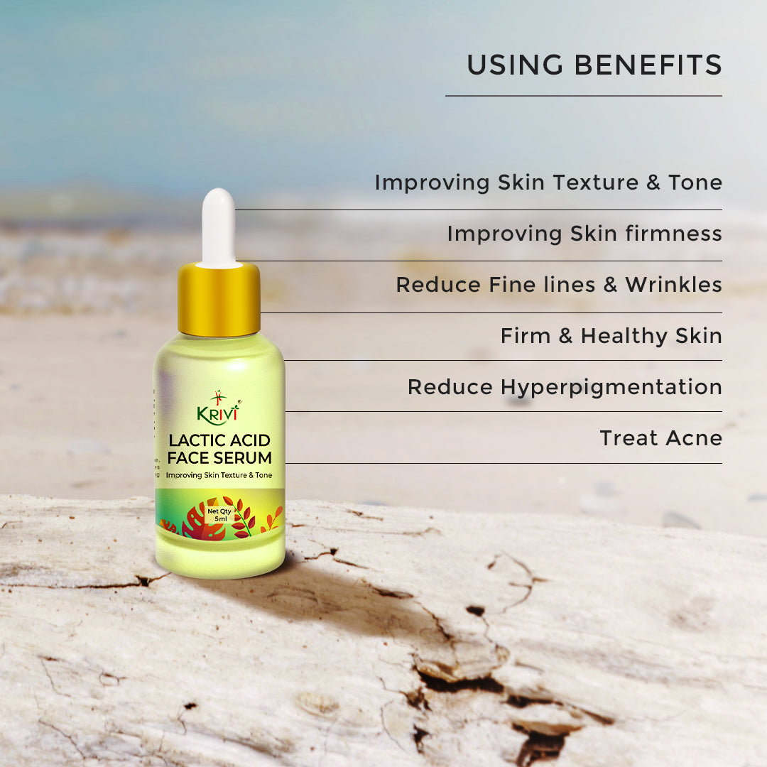 Krivi Lactic Acid Face Serum Improving Skin Texture & Tone ( 5ml )