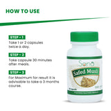 Sona Safed Musli full of Alkaloids, Vitamins and Minerals - 60 Capsules (Pack of 1)