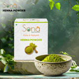 Sona Healthcare Natural Dye for Black Hair (Henna Leaves powder, Indigo leaves powder combo pack) (200 grams + 200 grams = 400 grams total)