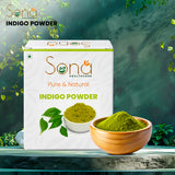 Sona Healthcare Natural Dye for Black Hair (Henna Leaves powder, Indigo leaves powder combo pack) (200 grams + 200 grams = 400 grams total)