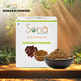 Sona Healthcare Amla, Reetha, Shikakai Powder Combo powder Pack for Hair (Pack of 3, Total 600g Pack)