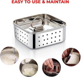 Sona Stainless Steel Square Paneer Mould/Maker/Strainer Perfect for Making Homemade Paneer/Cheese/Tofu | Dishwasher Safe (12 cm x 4 cm)